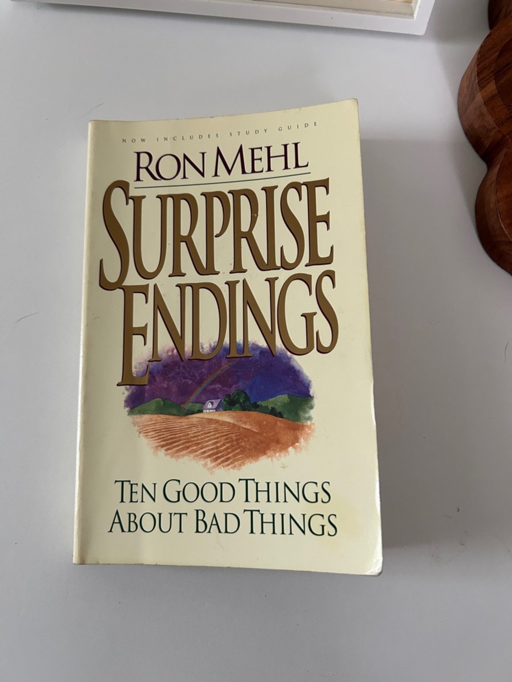Ron Mehl Surprise Endings Book - Cream Cover with Brown Title